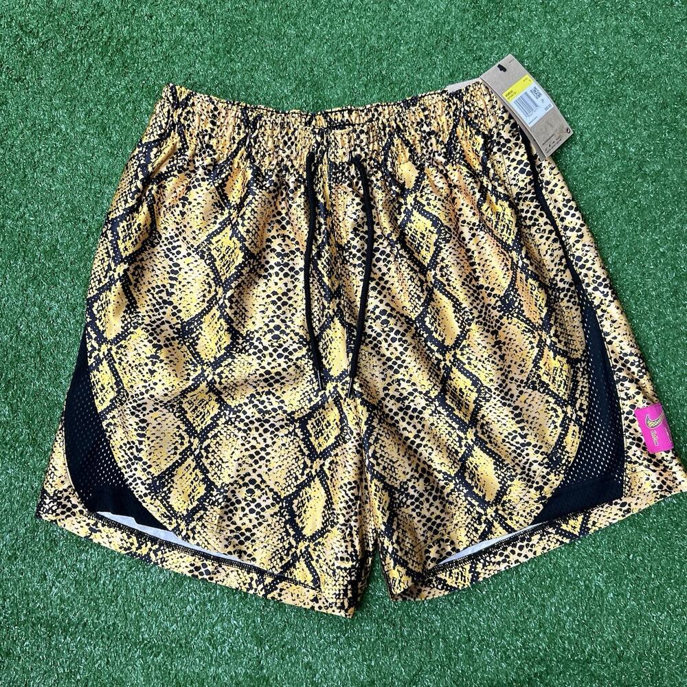 Nike Baskteball Shorts Sz Small Womens Dri Fit Rebel Fly Yellow Black Loose Fit